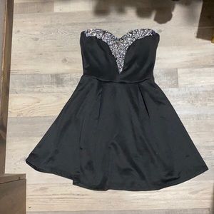 Bejewled black dress
